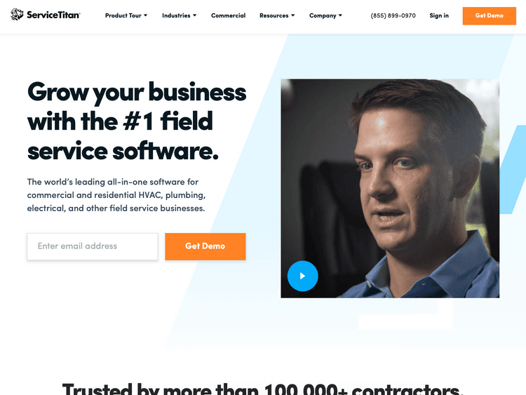 Screenshot of ServiceTitan