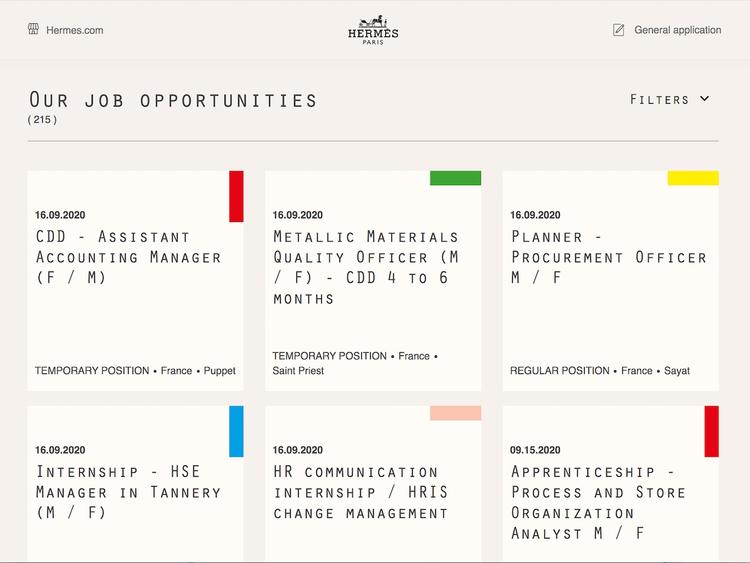 Screenshot of Hermes Talent