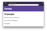Gatsby default screen